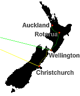 Unsere geplant Route in Neuseeland.