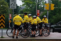 Polizei beim Schutz des G20-Gipfels.