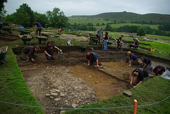 Ausgrabungen am Vindolanda Roman Fort & Museum.