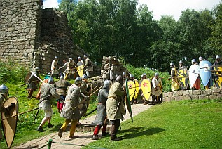 Stürmung der Normannen auf Beeston Castle.