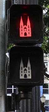 In der Nähe der Kathedrale von São Paulo sehen die Ampeln so aus.